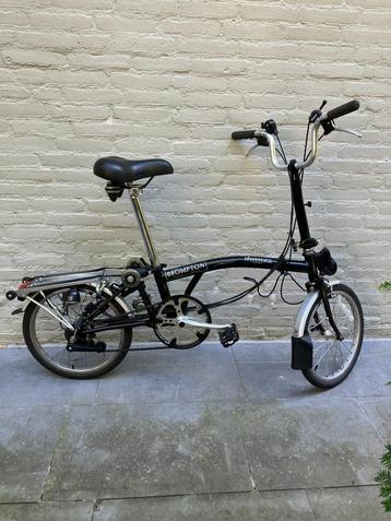 brompton vouwfiets 6 versn zwart met voortas beschikbaar voor biedingen