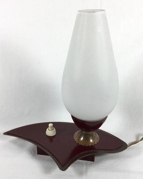 Vintage design modernistisch nacht tafellampje 1950’s, Verzamelen, Retro, Huis en Inrichting, Verzenden