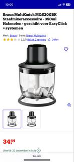 New Braun MultiQuick MQS200BK Hakmolen 350ml, Ophalen, Nieuw, Vaatwasserbestendig, Minder dan 1 liter