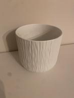 Wit vaasje - 12 cm hoog en breed, Tuin en Terras, Ophalen, Overige materialen, Gebruikt, Rond