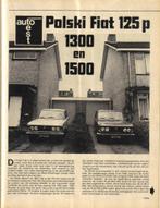 Autokampioen dubbeltest Fiat Polski 1300 en 1500 1975, Ophalen of Verzenden, Gelezen, Overige merken