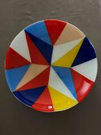 Kleurrijke Glazen schaal, decoratief, Schaal, Rond, Ophalen of Verzenden, Glas