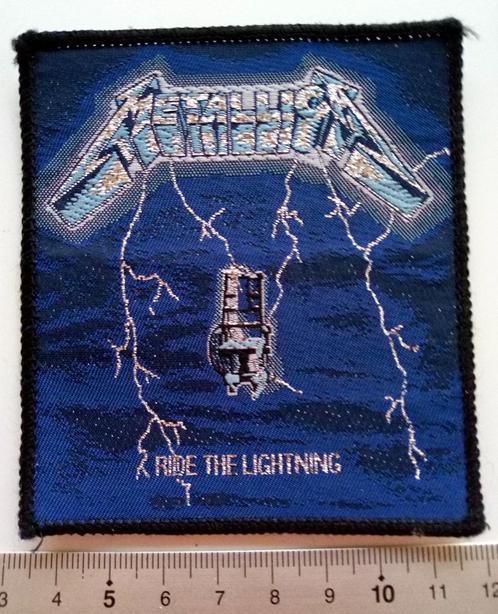 Metallica officiele vintage 1984 Ride The Lightning patch 72, Verzamelen, Muziek, Artiesten en Beroemdheden, Nieuw, Kleding, Verzenden