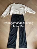 Zwangerschapskleding set maat 34 - Bershka & Yessica, Zo goed als nieuw, Maat 34 (XS) of kleiner, Grijs, Broek of Spijkerbroek