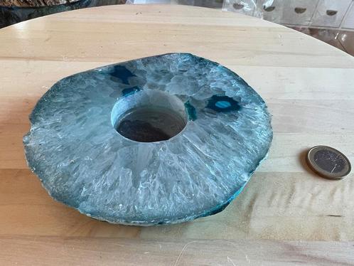 Gekleurde agaat waxinelichthouders in verschillende kleuren, Verzamelen, Mineralen en Fossielen, Mineraal, Ophalen of Verzenden