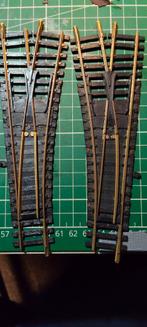 Fleischmann wissels 1xL 1xR, Hobby en Vrije tijd, Modeltreinen | H0, Gebruikt, Gelijkstroom, Fleischmann, Rails