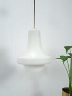 Melkglazen schoollamp, Huis en Inrichting, Lampen | Hanglampen, Verzenden, Gebruikt, Glas, Vintage