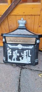 Antieke Gietijzeren Brievenbus, Tuin en Terras, Brievenbussen, Ophalen of Verzenden