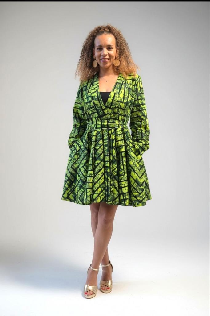 Nana Midi Jurk, Kleding | Dames, Jurken, Nieuw, Groen, Knielengte, Ophalen of Verzenden