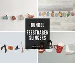 Feestdagen slinger set, Halloween, Sinterklaas, Kerst, Pasen, Verzenden, Nieuw