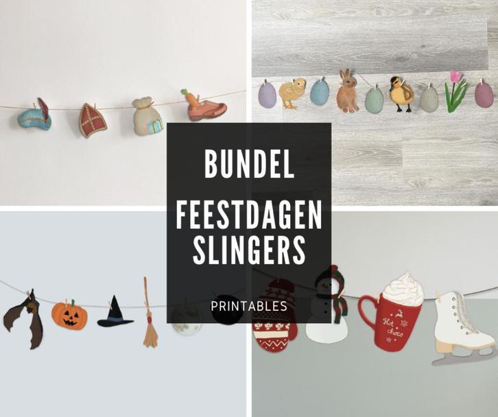 Feestdagen slinger set, Halloween, Sinterklaas, Kerst, Pasen, Kinderen en Baby's, Overige Kinderen en Baby's, Nieuw, Verzenden
