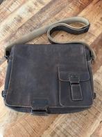 Aunts & uncles bruin leer schoudertas, Overige merken, Bruin, Ophalen of Verzenden, Zo goed als nieuw