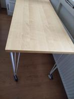 Ikea desk with wheels (krille legs + malskytt top ), Ophalen, Zo goed als nieuw, Bureau