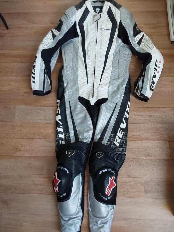 Revit leren motorpak maat 46, motor, pakken, jack, race, Motoren, Kleding | Motorkleding, Combipak, Tweedehands, Ophalen of Verzenden