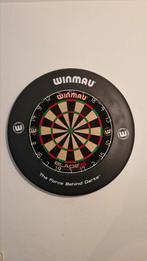 Complete set! dartbord + beschermring + dartmat + 9 pijlen!, Ophalen, Gebruikt, Dartbord met pijlen