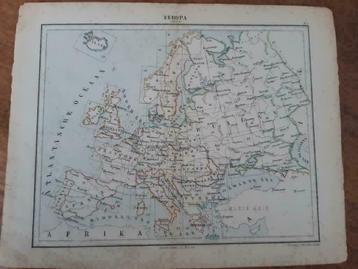 01 / Litho van J. Kuyper uit 1880 van Europa beschikbaar voor biedingen