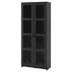 IKEA Brimnes Vitrinekast - Zwart, Ophalen, 25 tot 50 cm, Met deur(en), 150 tot 200 cm