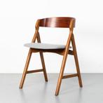Vintage Deens eetkamerstoelen (Henning Kjaernulf), set van 4, Ophalen, Gebruikt, Vier, Grijs