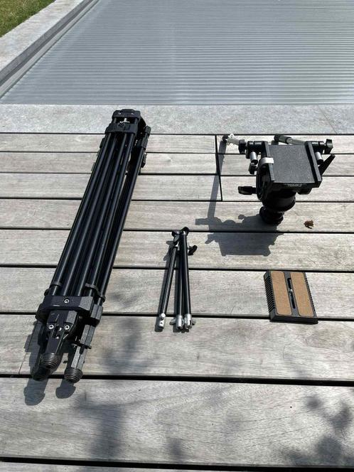 Manfrotto Professional Video Statiefset – Compleet, Audio, Tv en Foto, Fotografie | Statieven en Balhoofden, Zo goed als nieuw