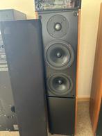 Meridian D600 voor onderdelen, bruine kast, Audio, Tv en Foto, Luidsprekers, Niet werkend, Minder dan 60 watt, Front, Rear of Stereo speakers
