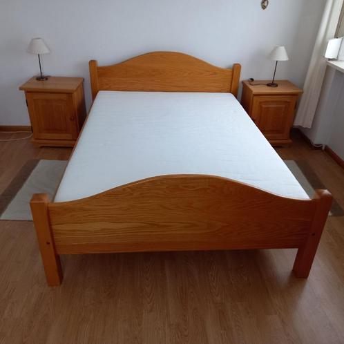 bed, Huis en Inrichting, Slaapkamer | Bedden, Nieuw, Tweepersoons, 140 cm, 200 cm, Hout, Ophalen