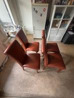 4x eetkamerstoel roodbruin, Huis en Inrichting, Fauteuils, Ophalen, Minder dan 50 cm, Gebruikt, Minder dan 75 cm