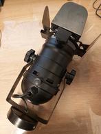 Toneellamp E27 zwart, Ophalen, Zo goed als nieuw, Metaal of Aluminium, Plafondspot of Wandspot