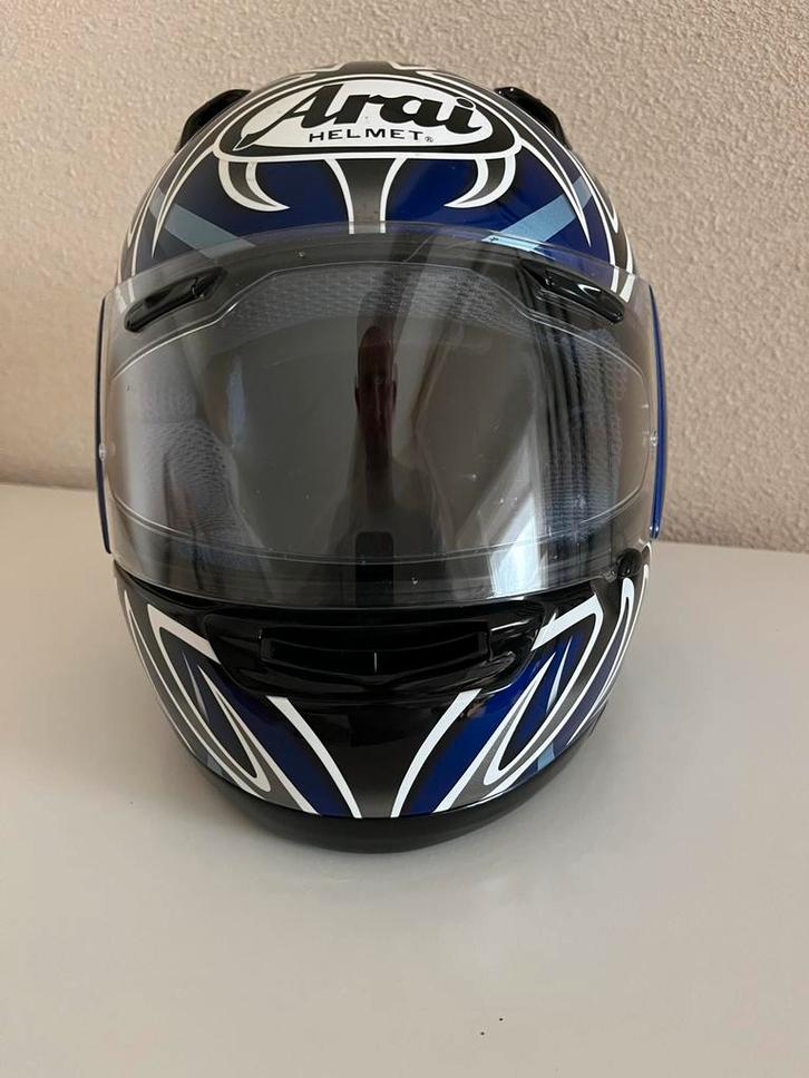 Arai Astro-R Blauw Wit - Goede Staat, Motoren, Kleding | Motorhelmen, Dames, Heren, Integraalhelm, L, Arai, Tweedehands, Ophalen of Verzenden