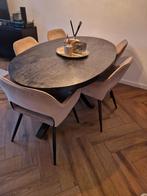 Eettafel stoelen,  taupe kleur 5 stuks, Huis en Inrichting, Stoelen, Ophalen of Verzenden, Gebruikt, Overige kleuren, Vijf, Zes of meer stoelen