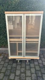 Computerkast met glazen deuren en verlichting, Huis en Inrichting, Kasten | Computermeubels, Ophalen, Gebruikt, 70 tot 120 cm