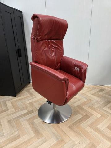 Prominent sta op stoel leer bordeauxrood rvs poot medium beschikbaar voor biedingen