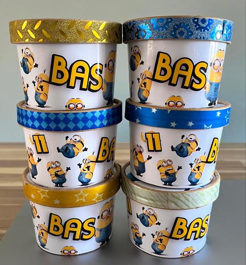 Gepersonaliseerde traktatie bekers, Minions, Hobby en Vrije tijd, Feestartikelen, Nieuw, Feestartikel, Verjaardag, Ophalen of Verzenden