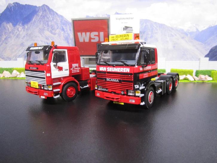 Wsi 410309 Setje Van Seumeren & Mammoet , Scania 142 6x2, Hobby en Vrije tijd, Modelauto's | 1:50, Nieuw, Bus of Vrachtwagen, Wsi