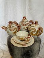 complete porseleine Japanse moriage dragonware theeset, Antiek en Kunst, Antiek | Porselein, Ophalen of Verzenden