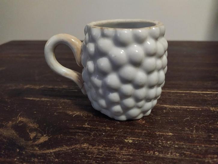 19e-eeuwse mosterdpot porselein met noppen geen bodemvondst, Antiek en Kunst, Antiek | Keramiek en Aardewerk, Ophalen of Verzenden