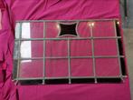 Beschadigd glas in lood raam - 60x36 cm, Antiek en Kunst, Ophalen