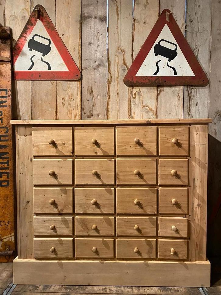 Ondiepe Oud grenen kast ladekast, Antiek en Kunst, Antiek | Meubels | Kasten, Ophalen