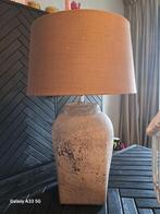 Prachtige lamp met taupe kleurige lampen kap, Huis en Inrichting, Ophalen, Zo goed als nieuw, Rond, 50 cm of meer