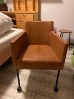 Froukje: Comfortabele Fauteuil - Leer/Stof-Pilat en Pilat, Gebruikt, Zwart, Ophalen of Verzenden, Eén