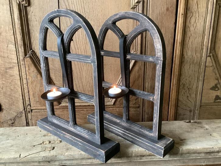 NIEUW mango houten stalramen met eventueel windlicht lepel, Huis en Inrichting, Woonaccessoires | Overige, Nieuw, Ophalen of Verzenden