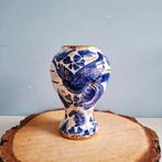 H. Bequet Quaregnon, prachtig vaasje met blauw vogeldecor, Huis en Inrichting, Woonaccessoires | Vazen, Blauw, Aardewerk of Porselein