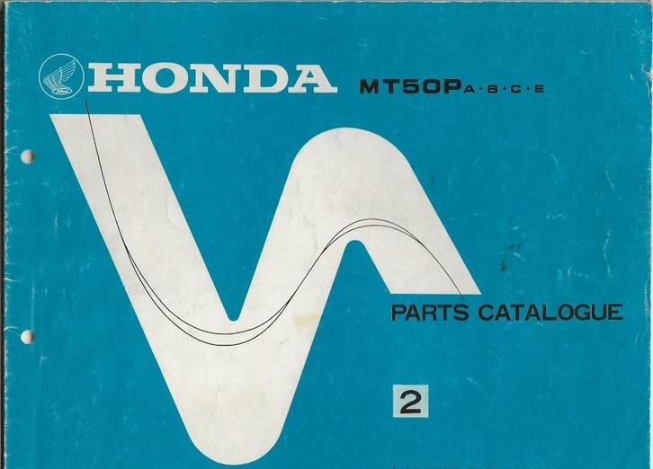 Honda MT50 P A B C E Parts List Holland bromfiets (7333z), Fietsen en Brommers, Handleidingen en Instructieboekjes, Zo goed als nieuw