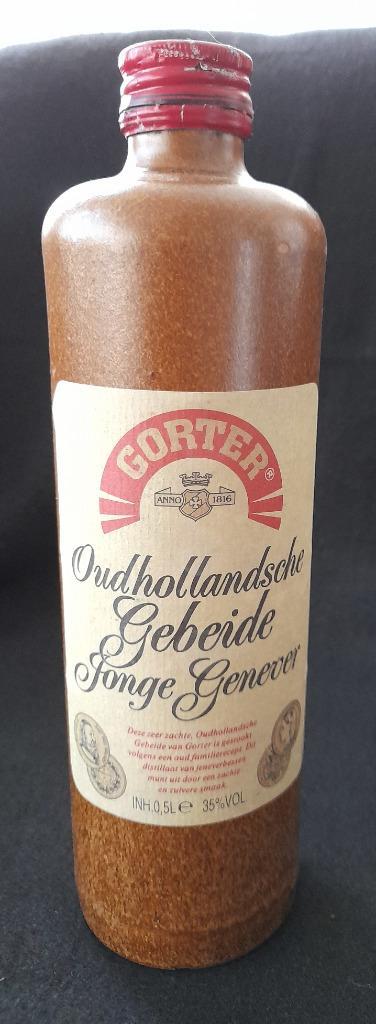 jenever kruik Gorter steen Oud-Hollandse gebeide jonge jenev, Antiek en Kunst, Curiosa en Brocante, Ophalen of Verzenden