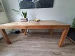 Eettafel teak inclusief leren stoelen., Ophalen, Gebruikt, Minder dan 4 stoelen