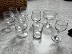 Borrelglaasjes.9 stuks. Los te koop. Vintage, Ophalen, Glas of Glazen, Overige stijlen, Glas