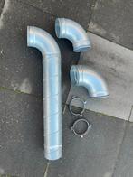 Spirobuis 125mm + Bochten 125 en 150 & Beugels, Doe-het-zelf en Verbouw, Buizen en Afvoer, Ophalen, Afvoer, Gebruikt, Aluminium