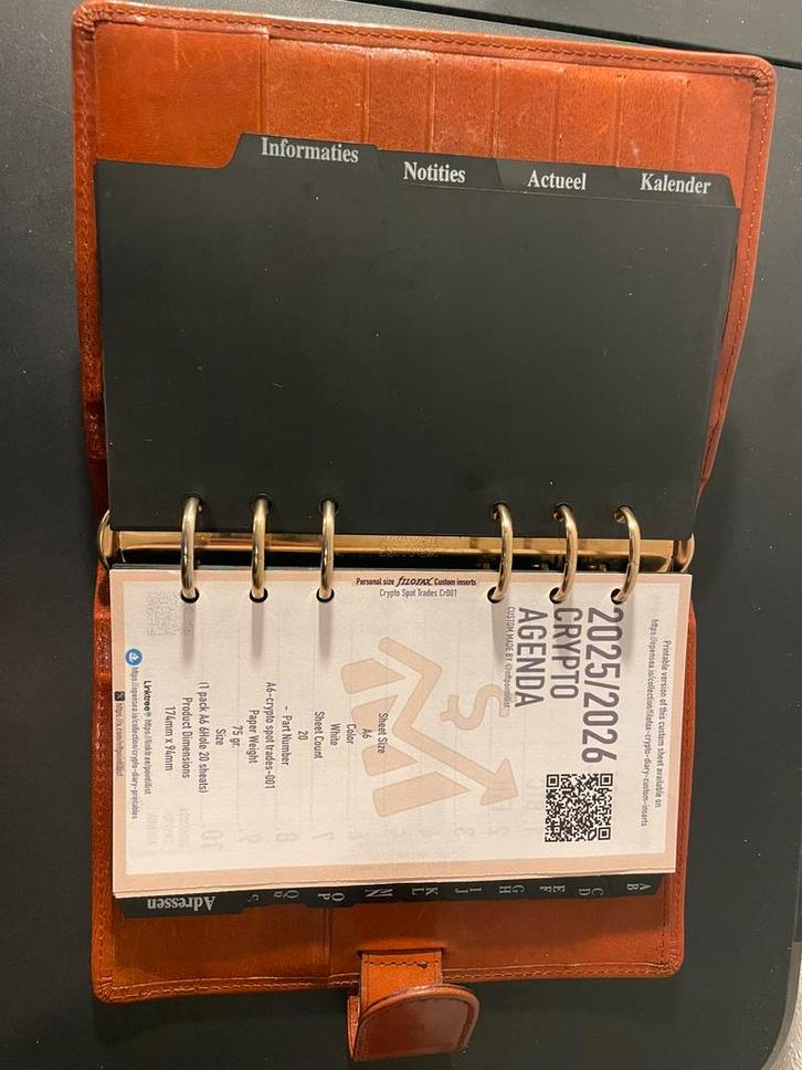 Filofax Agenda Persoonlijk formaat voor Crypto Trading Cr001, Diversen, Agenda's, Nieuw, Ophalen of Verzenden