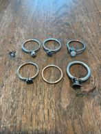 Zilveren ringen set, Gebruikt, Ophalen of Verzenden, 17 tot 18, Met edelsteen