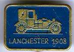 Lanchester 1908 blauw/koper oldtimer auto speldje ( B_200 ), Ophalen of Verzenden, Zo goed als nieuw, Transport, Speldje of Pin