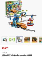 Lego Duplo Trein + Rails + Opbergbox, Kinderen en Baby's, Speelgoed | Duplo en Lego, Ophalen of Verzenden, Zo goed als nieuw, Complete set